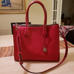 Red Michael Kors handbag